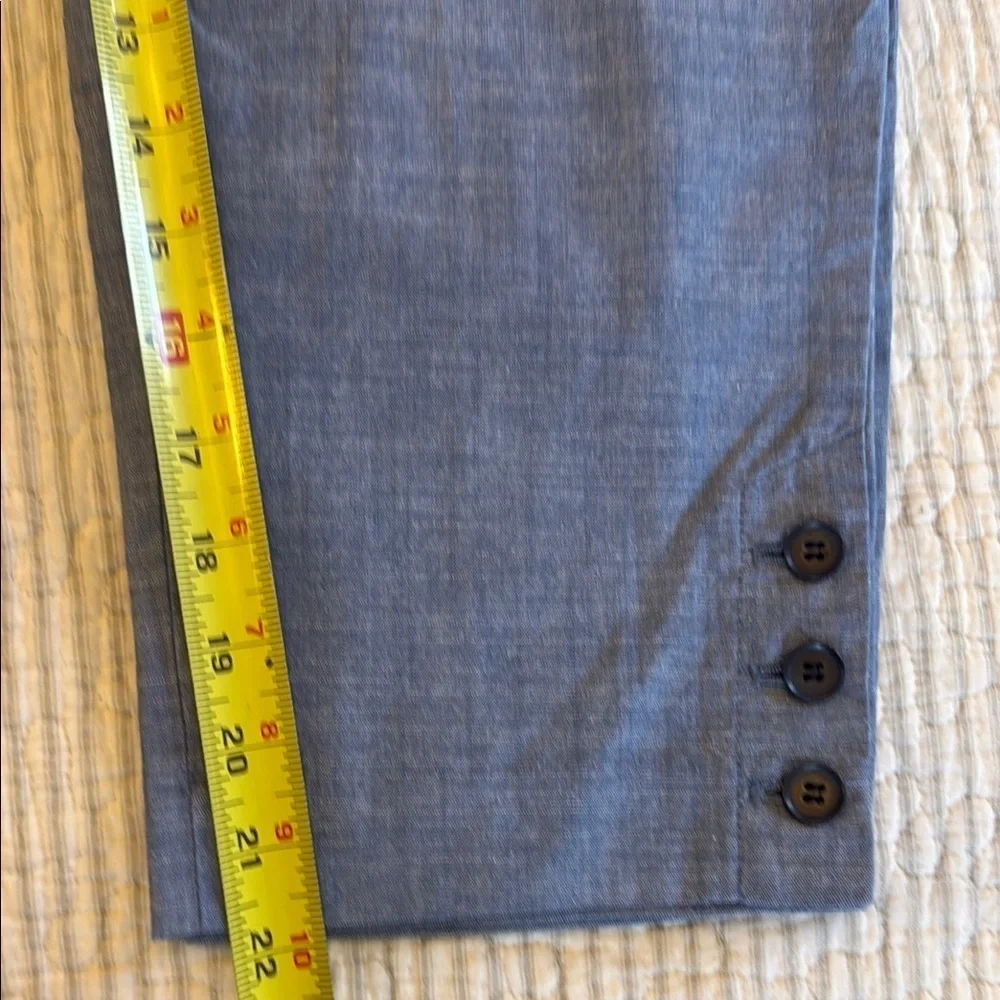 Talbots Blue 100% Cotton Perfect Cropped Ankle Pants #468